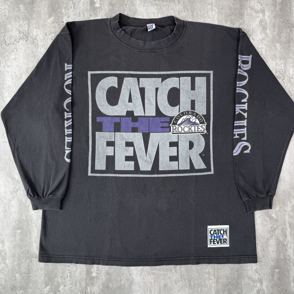 Vintage Colorado Rockies The Game Shirt XL Catch Fever Tupac 2Pac MLB 1993